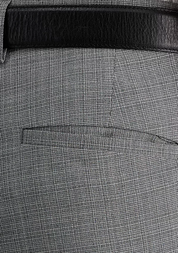 Kenneth Cole Mens Slim fit Dress Pants 30 / 32 Mid Grey Plaid