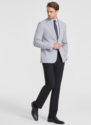 Calvin Klein Mens Slim fit Sport Coat Blazer 38 R Light Grey Solid Stretch