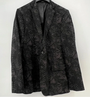 J. Ferrar Mens Slim fit Sport Coat Blazer 36 R Black Linen