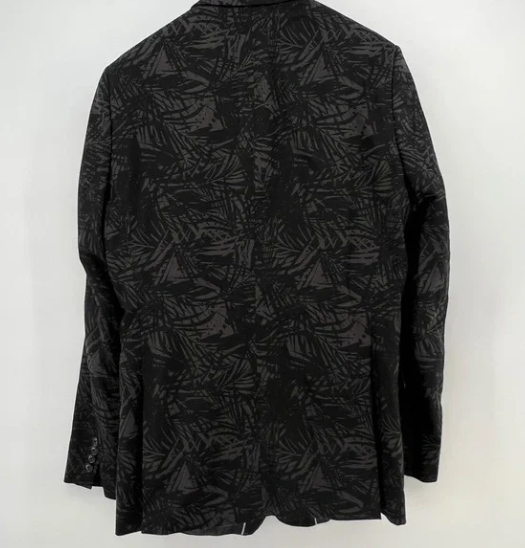 J. Ferrar Mens Slim fit Sport Coat Blazer 36 R Black Linen