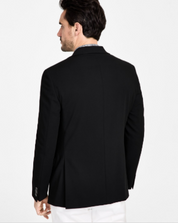 Michael Kors Mens Classic fit Sport Coat Blazer 42 R Black Solid Stretch