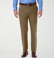 Haggar Mens Classic fit Dress Pants 38 / 30 Brown Plaid