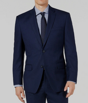 Marc New York Mens Slim fit Suit Jacket Blazer 40 S Navy Blue Birdseye