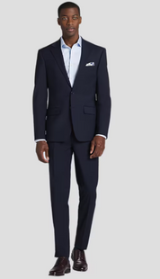 Calvin Klein Mens Slim fit Suit Jacket Blazer 40 R Navy Blue Solid
