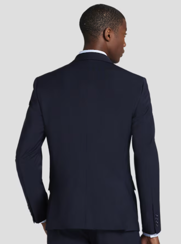Calvin Klein Mens Slim fit Suit Jacket Blazer 40 R Navy Blue Solid