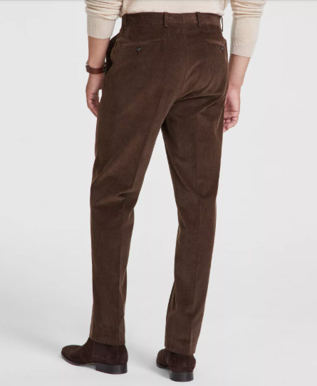 Tommy Hilfiger Mens Modern fit Dress Corduroy Pants 48 / 32 Brown Solid