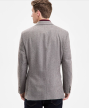 Tommy Hilfiger Mens Modern fit Sport Coat Blazer 50 L Beige Check Stretch
