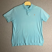 Polo Ralph Lauren Mens Classic fit Short Sleeve Polo Shirt Medium Blue Solid