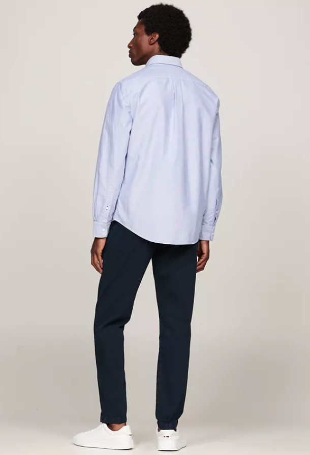 Tommy Hilfiger Mens Regular fit Dress Shirt XL Long Sleeve Blue