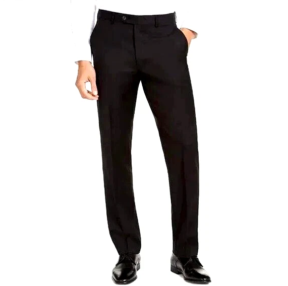 Michael Kors Mens Slim fit Dress Pants 38 / 30 Black Solid