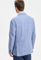 Tommy Hilfiger Mens Modern fit Sport Coat Blazer 44 R Light Blue Plaid Stretch