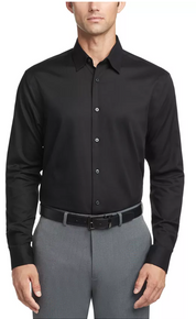 Calvin Klein Mens Regular fit Dress Shirt XL 17 in 34-35 Black