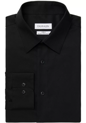 Calvin Klein Mens Regular fit Dress Shirt XL 17 in 34-35 Black