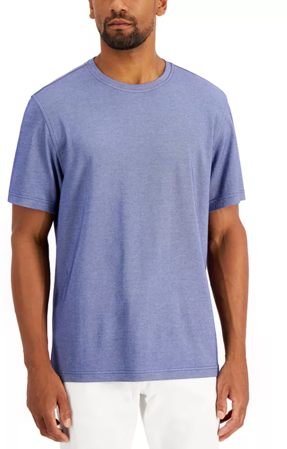 Alfani Mens Regular fit Short Sleeve T-Shirt Shirt XL Blue