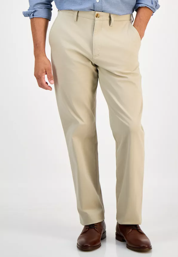 Club Room Mens Straight fit Chinos Pants 36 / 30 Beige Solid