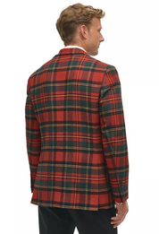 Brooks Brothers Mens Classic fit Sport Coat Blazer 44 L Red Green Plaid