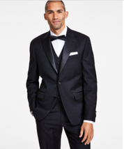 Michael Kors Mens Classic fit Tuxedo Jacket Blazer 54 R Black Solid