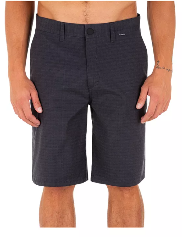 Hurley Mens Regular fit Casual Shorts 34 Black Plaid