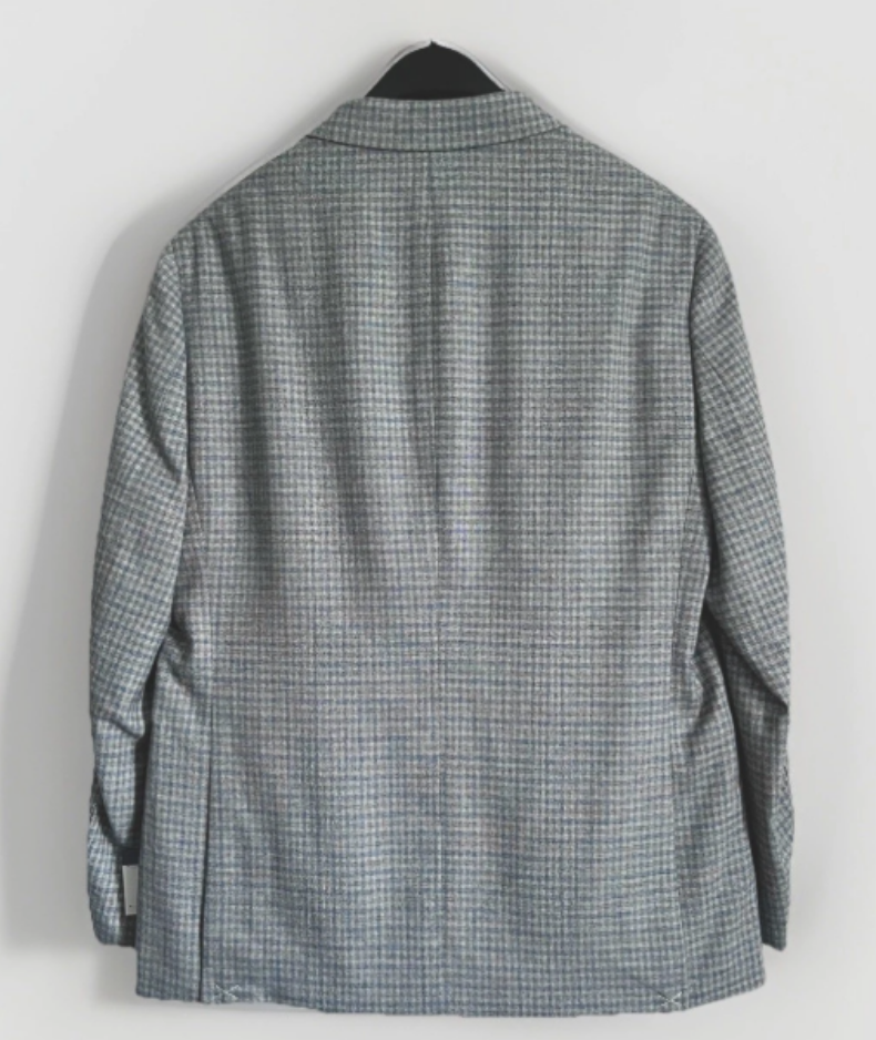 Nautica Mens Modern fit Sport Coat Blazer 38 R Grey Blue Plaid