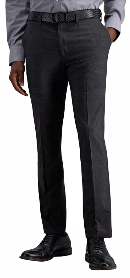 Kenneth Cole Reaction Mens Slim fit Dress Pants 36 / 30 Black Solid Stretch