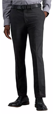 Kenneth Cole Reaction Mens Slim fit Dress Pants 36 / 30 Charcoal Grey Plaid