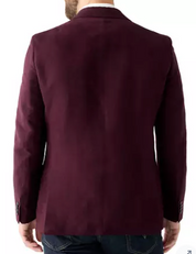 Michael Kors Mens Classic fit Velvet Sport Coat Blazer 40 S Purple Solid
