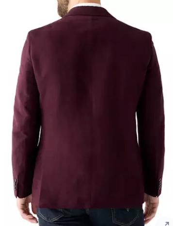 Michael Kors Mens Classic fit Velvet Sport Coat Blazer 40 S Purple Solid