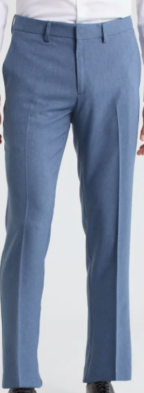 Kenneth Cole Reaction Mens Slim fit Performance Dress Pants 40 / 30 Blue Solid