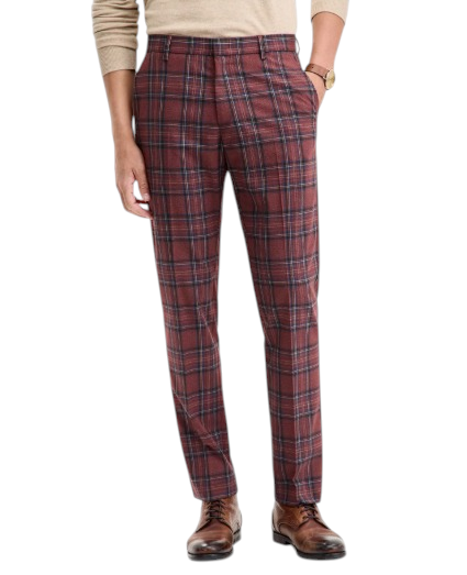 Tommy Hilfiger Mens Modern fit Dress Pants 31 / 32 Red Plaid