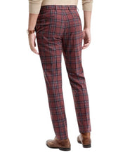 Tommy Hilfiger Mens Modern fit Dress Pants 38 / 30 Red Plaid Stretch