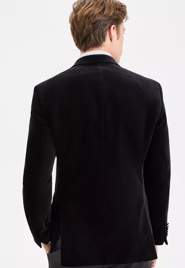 Hugo Boss Mens Slim fit Suit Jacket Blazer 42 R Black Solid Stretch
