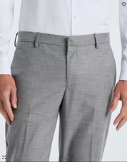 Perry Ellis Mens Modern fit Dress Pants 36 / 32 Mid Grey Solid Stretch