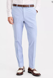 Michael Kors Mens Classic fit Dress Pants 42 / 32 Periwinkle Blue Solid Stretch