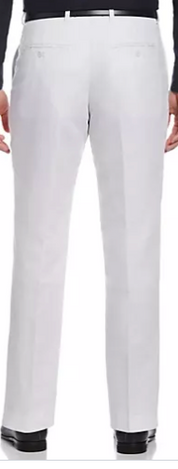 Perry Ellis Portfolio Mens Modern fit Dress Pants 34 / 34 White Solid