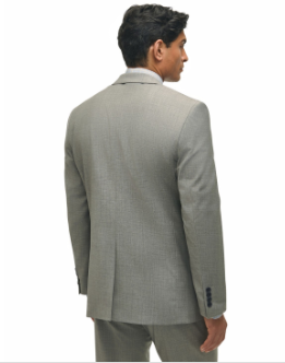 Brooks Brothers Mens Classic fit Suit Jacket Blazer 42 R Light Grey Solid