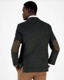 Nautica Mens Modern fit Cotton Corduroy Sport Coat Blazer 38 R Green Solid