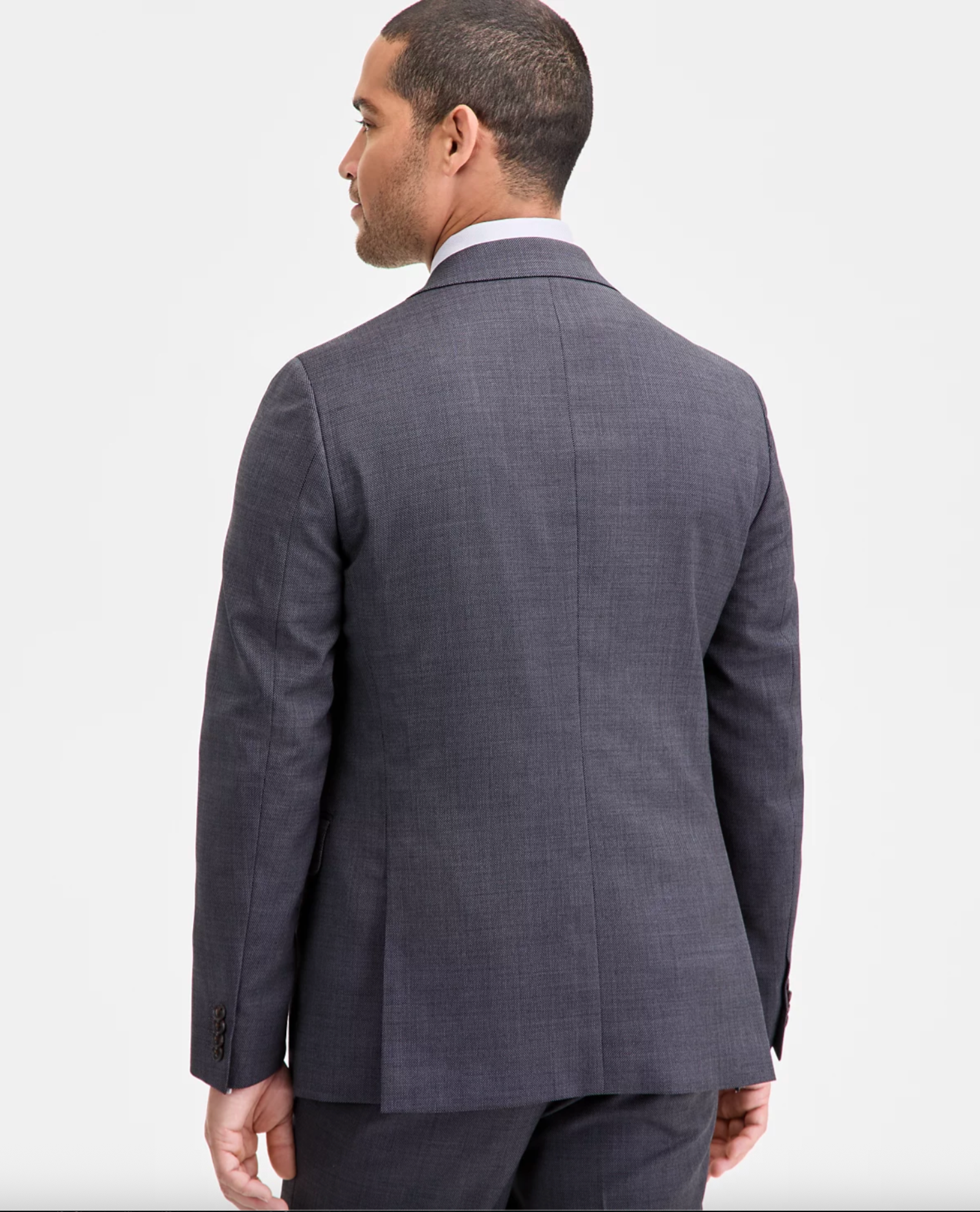 Ted Baker Mens Modern fit Wool Suit Jacket Blazer 36 R Gray Birdseye