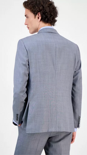 Charles Tyrwhitt Mens Classic fit Wool Sport Coat Blazer 46 R Light Gray Solid