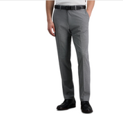 Kenneth Cole Mens Slim fit Dress Pants 34 / 34 Charcoal Grey Check Stretch