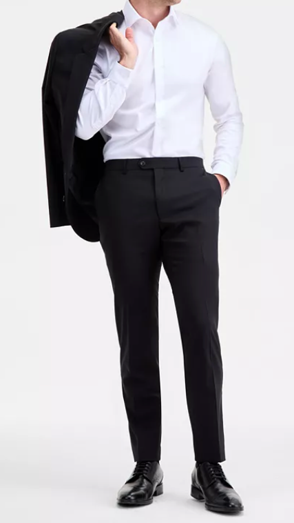 Ted Baker Mens Modern fit Dress Pants 32 / 32 Black Solid