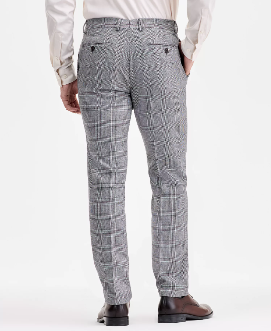 Ted Baker Mens Modern fit Dress Pants 32 / 30 Black White Plaid Stretch