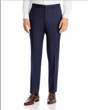 Hugo Boss Mens Slim fit Dress Pants 40 / 32 Navy Blue Solid Stretch