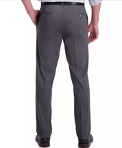 Haggar Mens Classic fit Dress Pants 34 / 29 Charcoal Grey Solid Stretch