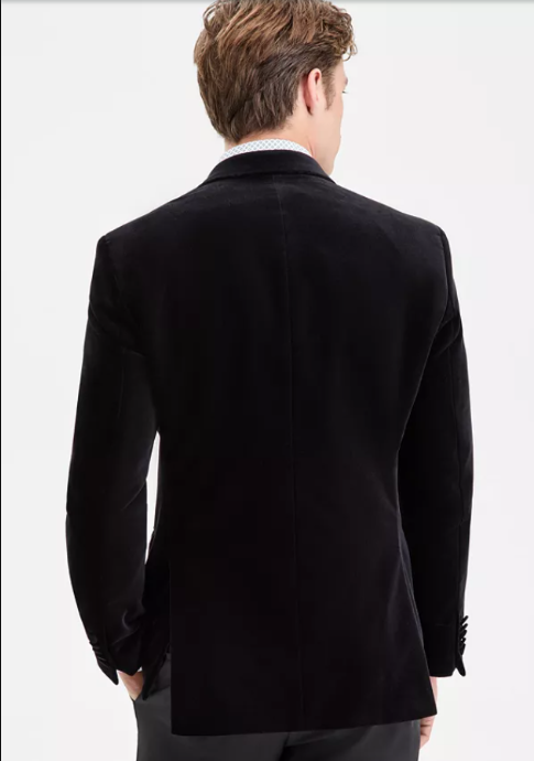 Hugo Boss Mens Slim fit Suit Jacket Blazer 40 S Black Solid Stretch