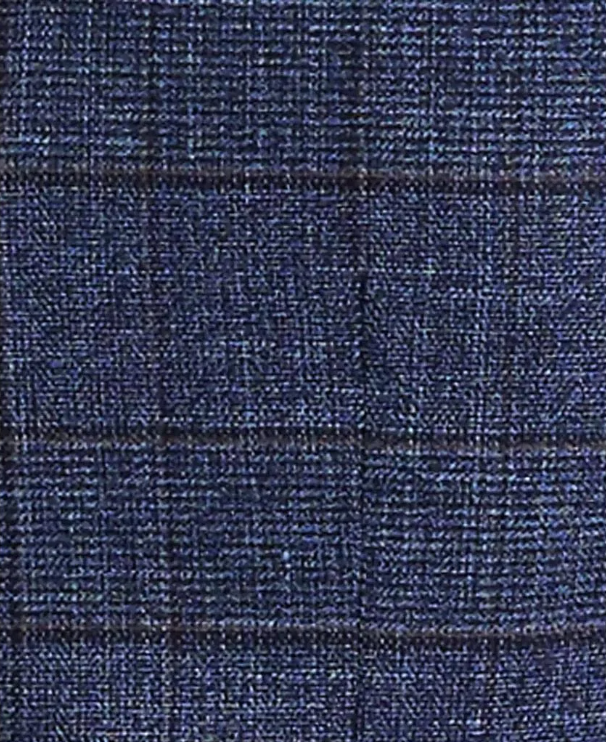 Kenneth Cole Mens Slim fit Suit Jacket Blazer 38 R Blue Plaid Stretch
