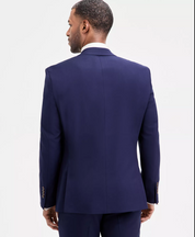 Tayion Mens Classic fit Double Breasted Suit Jacket Blazer 42 S Navy Blue