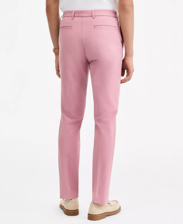 Michael Kors Mens Classic fit Dress Pants 32 / 30 Pink Solid Stretch