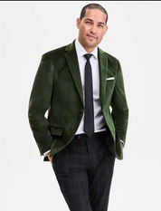 Bar III Mens Slim fit Sport Coat Blazer 38 S Olive Green Solid Stretch