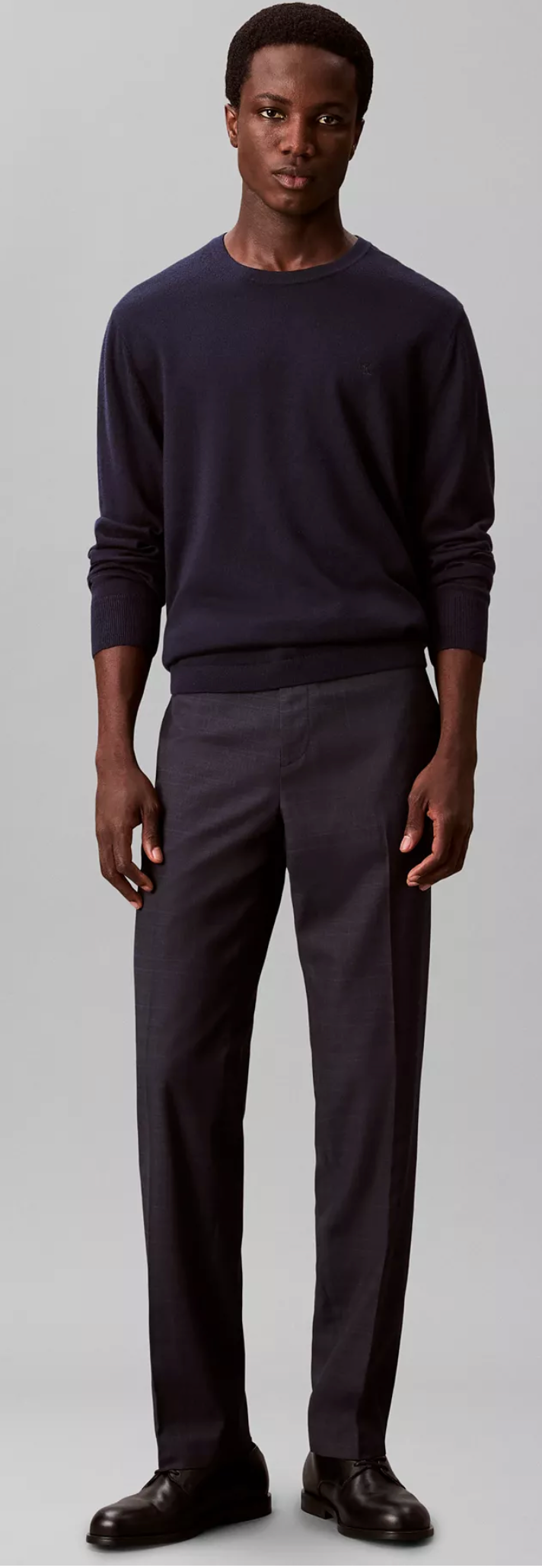 Calvin Klein Mens Slim fit Dress Pants 34 / 32 Charcoal Grey Check