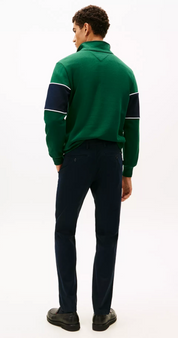 Tommy Hilfiger Mens Classic fit Chino Pants 36 / 36 Navy Blue Solid Stretch